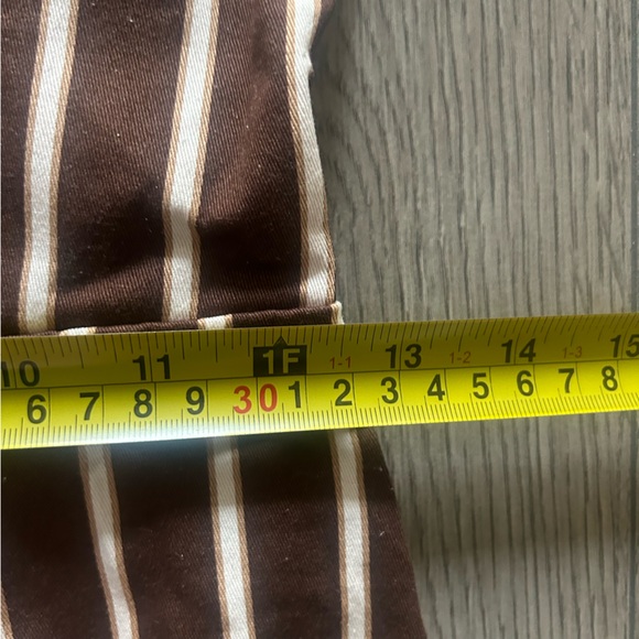 Reformation Westlake Stripe Mini Dress in Coffee Brown Size 2 - Picture 11 of 16